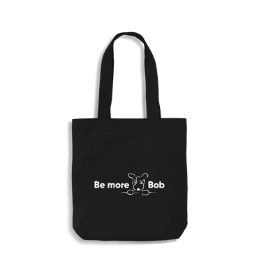 Black Be More Bob heavyweight cotton tote