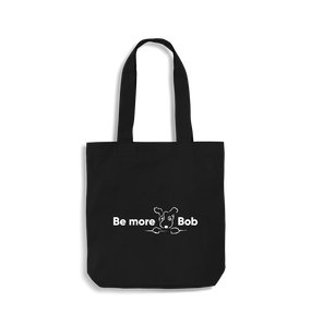 Black Be More Bob heavyweight cotton tote