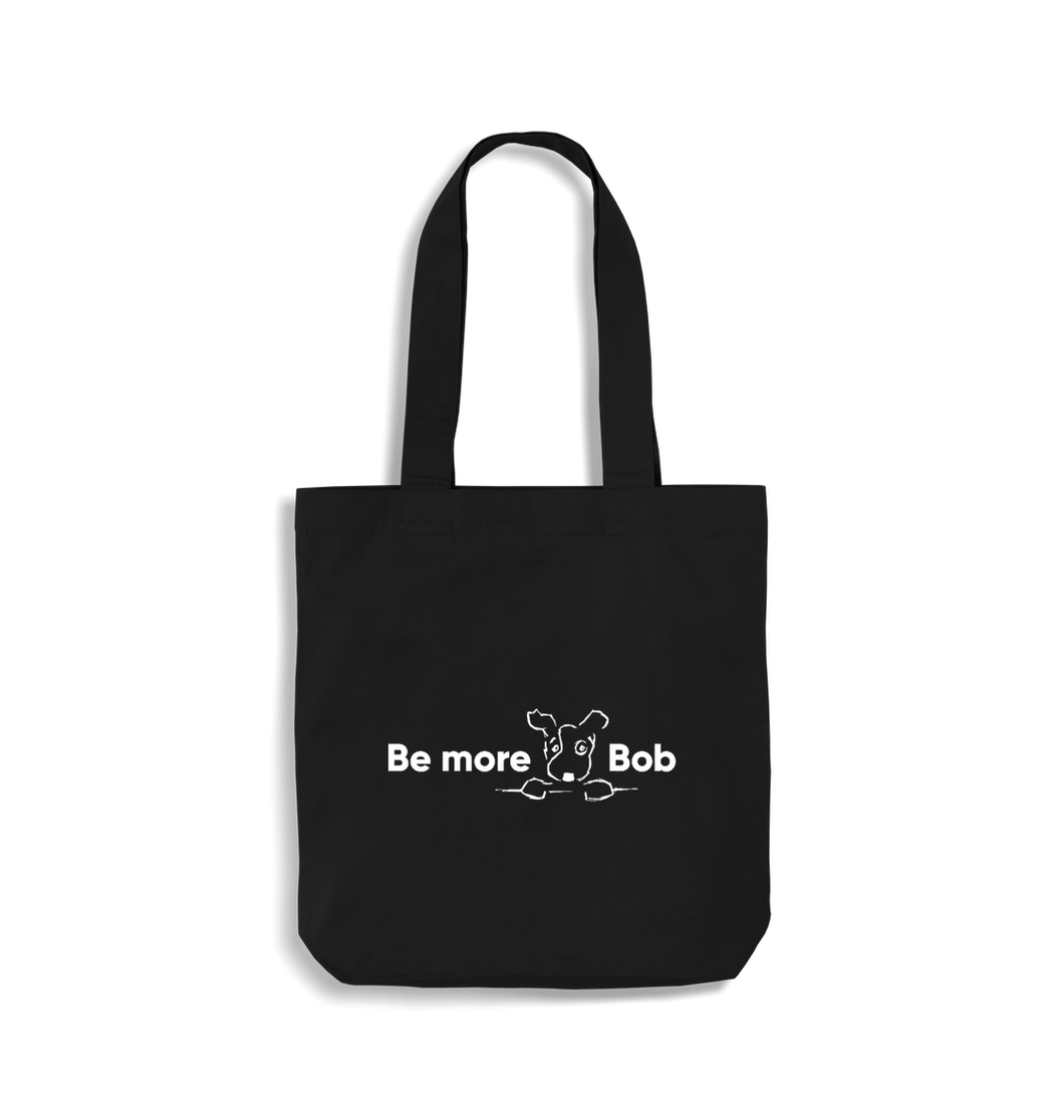 Black Be More Bob heavyweight cotton tote