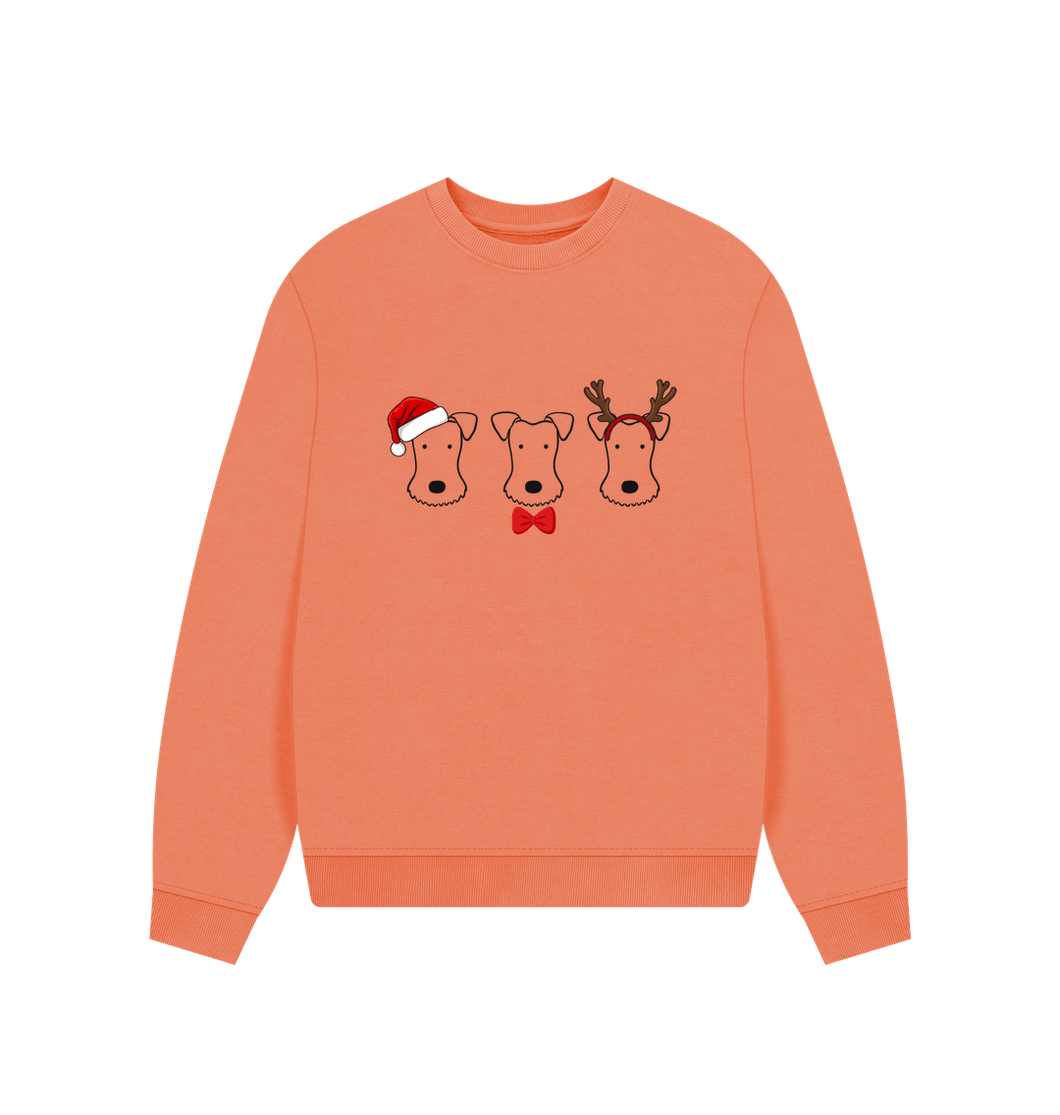 Apricot Foxy Christmas! Slouchy Sweatshirt