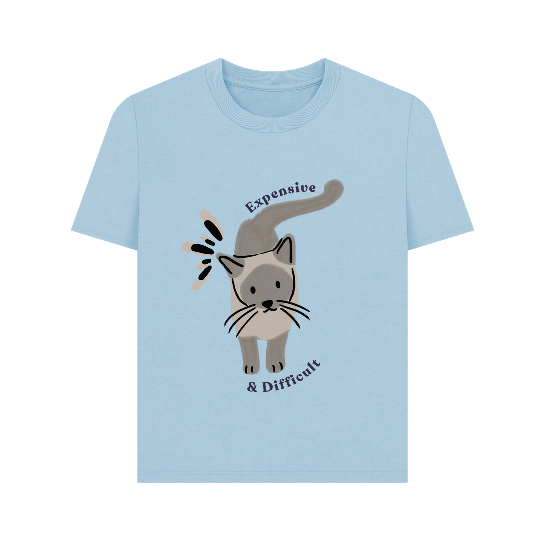 Milky Blue Printed T-shirt Front