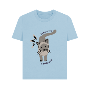 Milky Blue Printed T-shirt Front