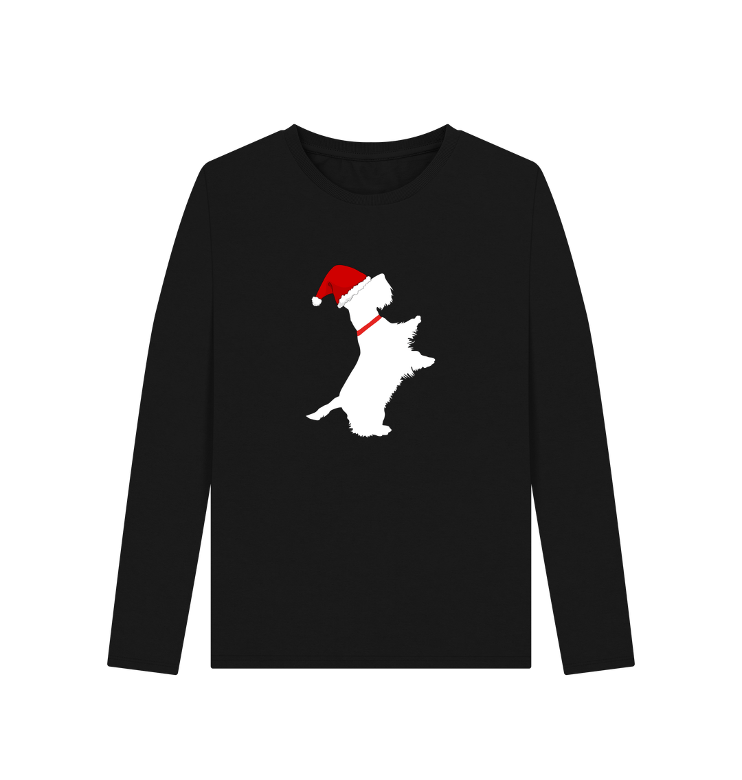 Black Printed Long Sleeve T Shirt Front