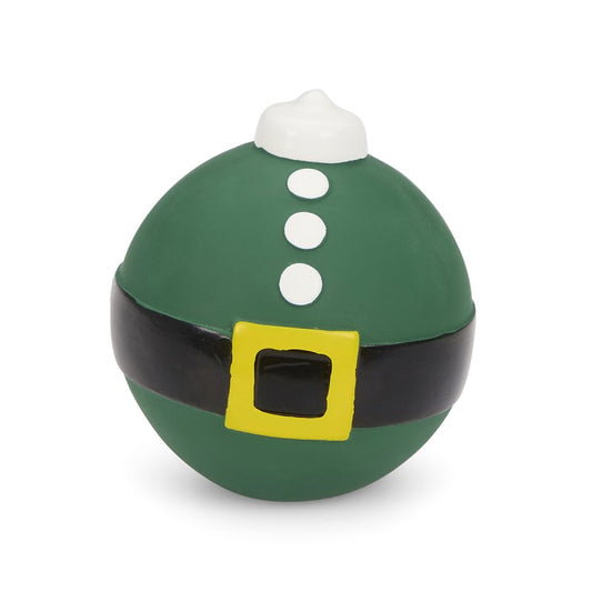 Petface Elf Bauble Ball Latex Christmas Dog Toy