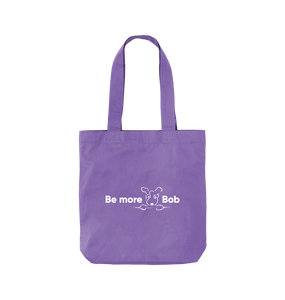 Violet Be More Bob organic cotton bag for life