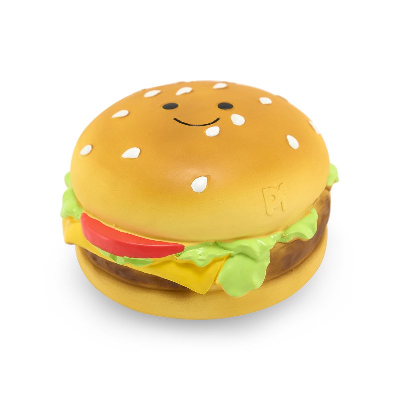 Petface Foodie Faces Burger Latex Dog Toy
