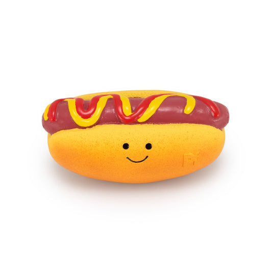 Petface Foodie Faces Hot Dog Latex Dog Toy