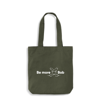 Load image into Gallery viewer, Olive Green Be More Bob heavyweight cotton tote