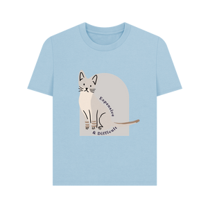 Milky Blue Printed T-shirt Front