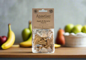 apple and banana apawtiser dog treats