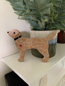 Handmade mosaic dogs