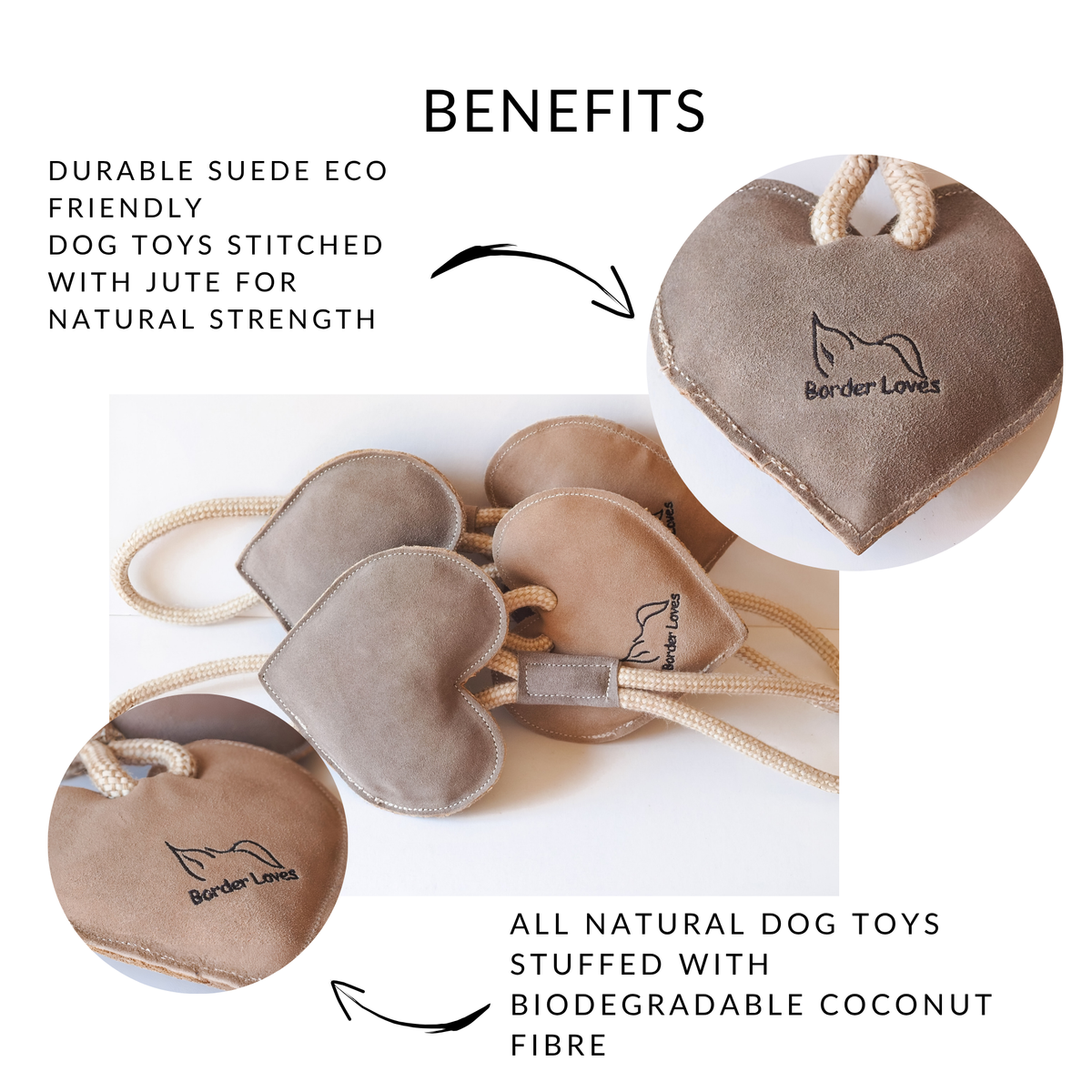 Eco Suede Heart on a Rope