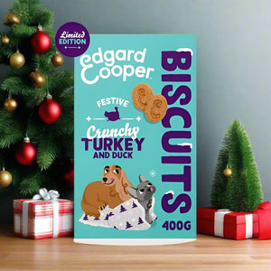 Edgard & Cooper Festive Dog Treats Biscuits Duck & Turkey