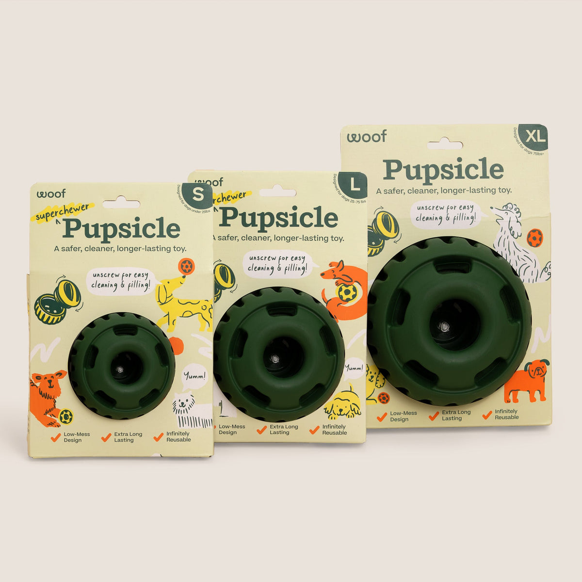 Woof Green Pupsicle | Enrichment Toy | Puzzle Toy | Boredom Buster