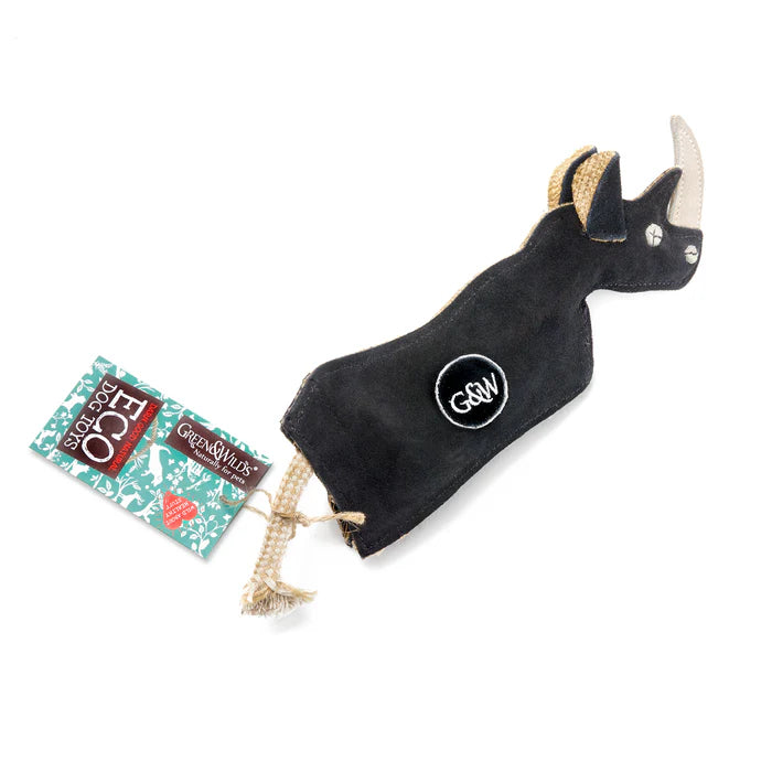 Ronnie the Rhino, Eco Dog Toy, Green & Wilds