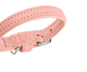 Hunter Soho Small Dog Leather Collar - light pink