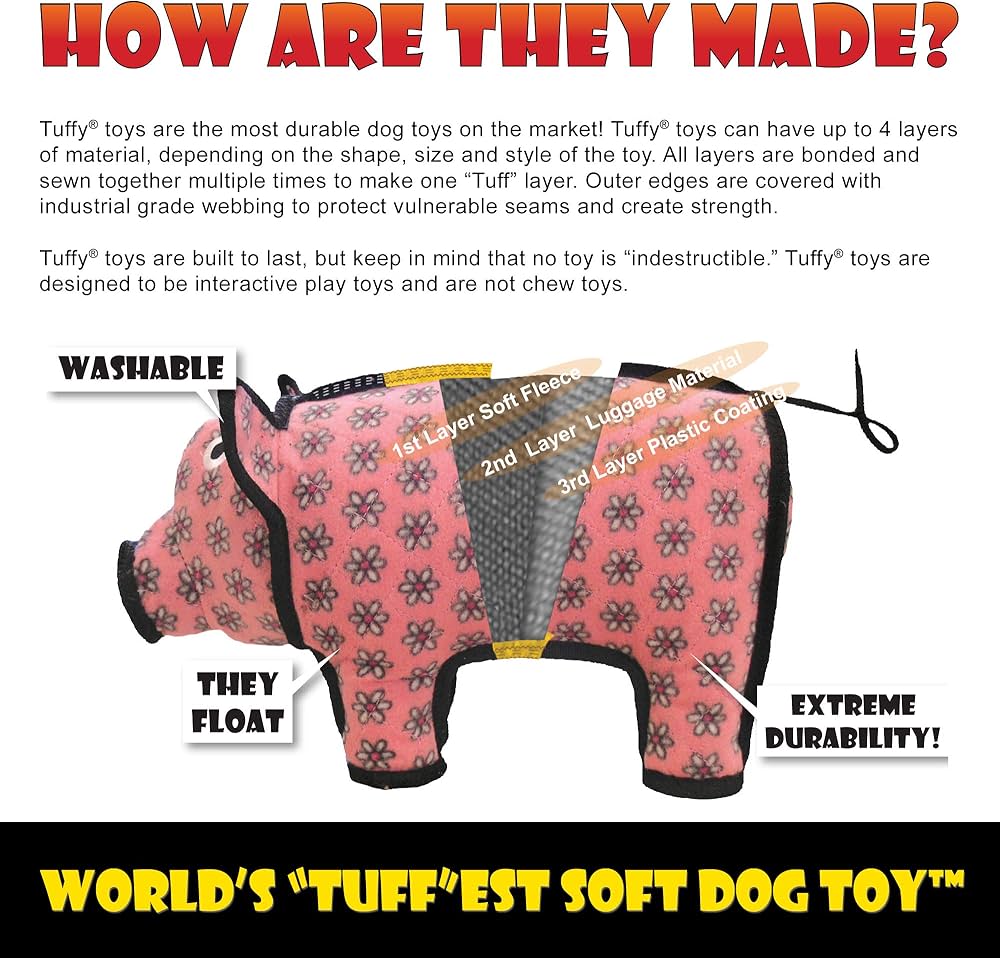 Ocean Squid, Durable, Tough, Squeaky Dog Toy | Tuffy