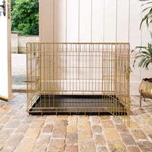 Load image into Gallery viewer, Lords &amp; Labradors Heavy Duty Iridescent Gold Deluxe Dog Crate