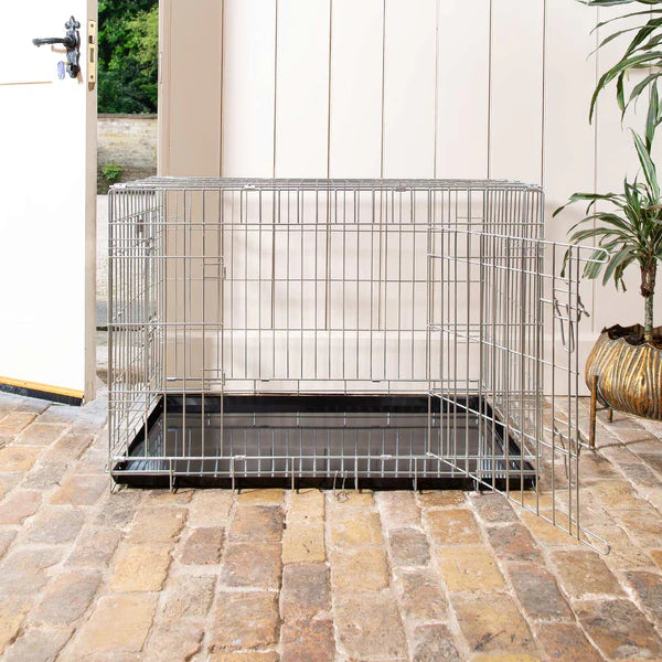 Heavy Duty Silver Deluxe Dog Crate Be More Bob