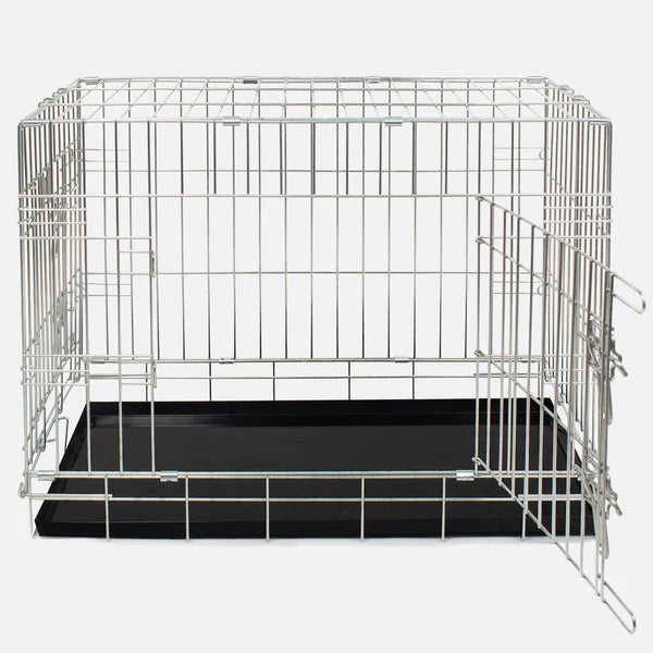 Heavy Duty Silver Deluxe Dog Crate Be More Bob