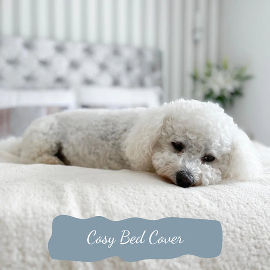 Pup & Kit Pet Protector Waterproof Pet Blanket - cosy sherpa fleece - natural