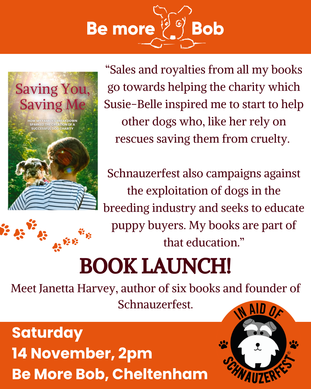 Saving Me, Saving You - Janetta Harvey Book Launch