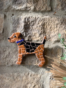 Handmade mosaic dogs