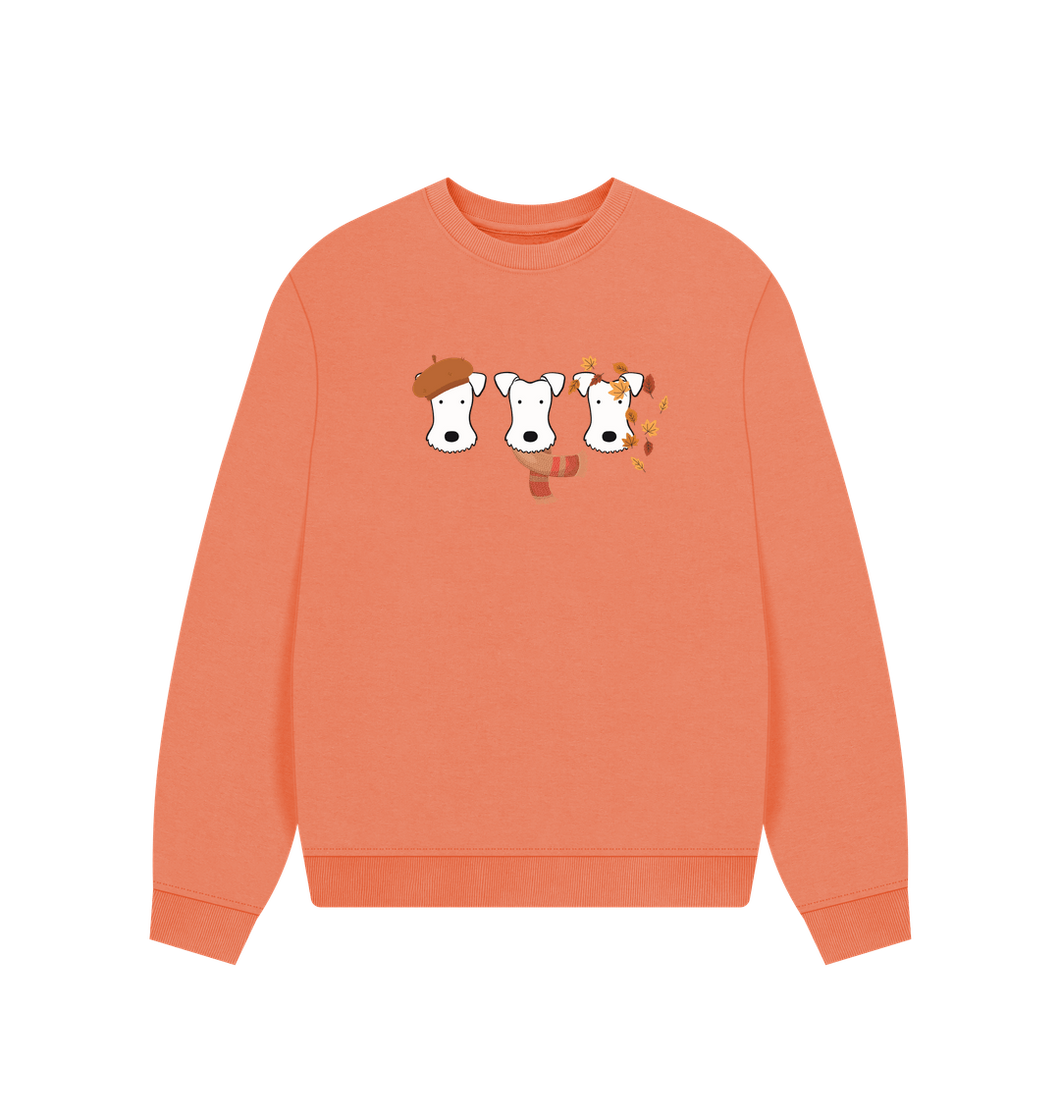 Apricot Printed Sweater Front