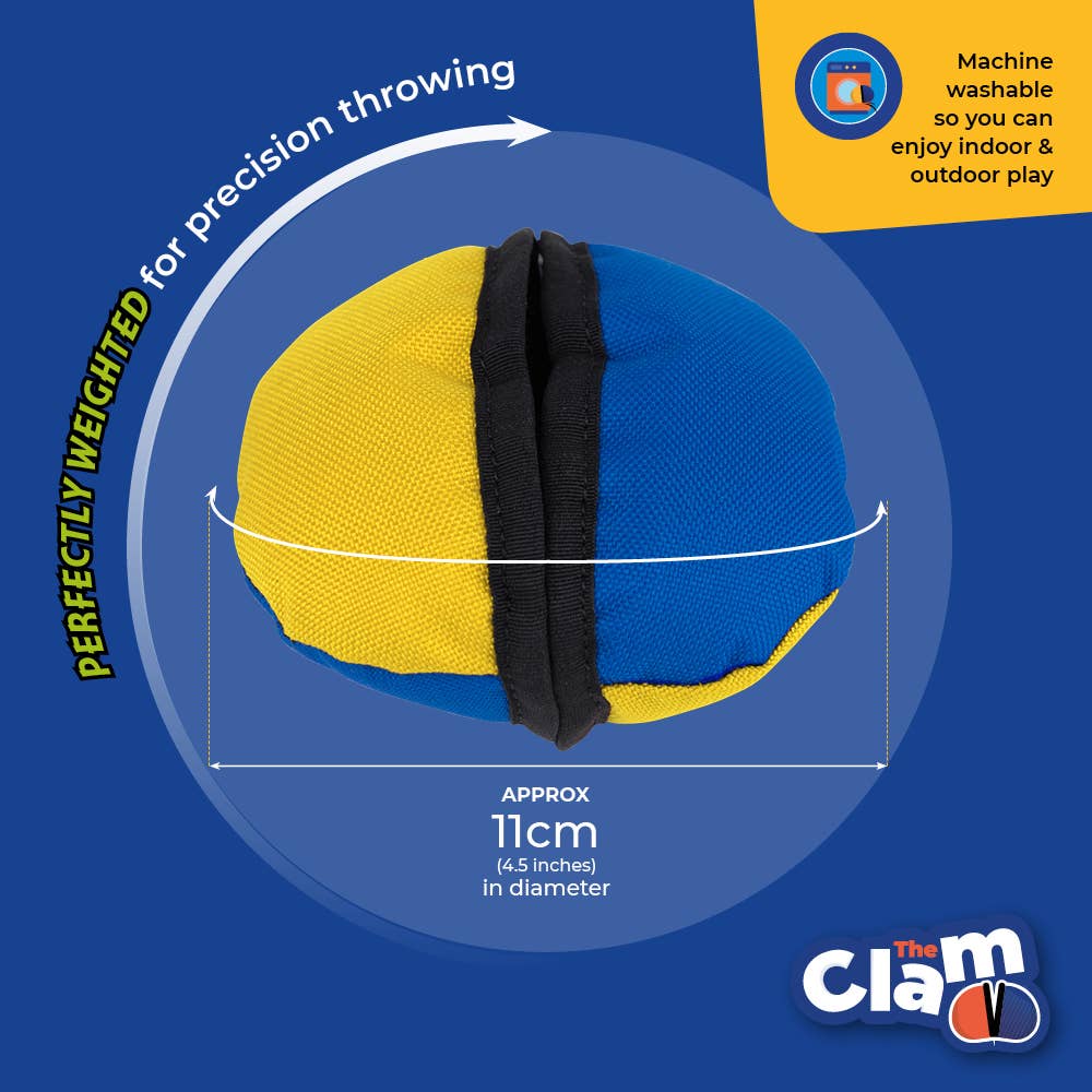 The Clam - Treat dispensing training toy: Orange & Blue