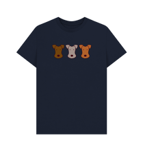 Load image into Gallery viewer, Navy Blue Printed T-shirt Front