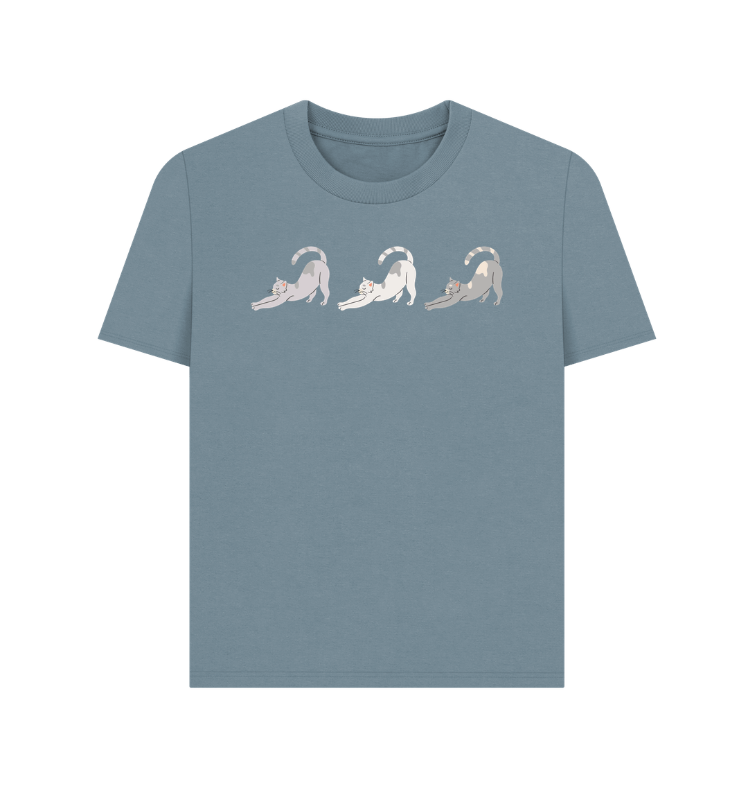 Stone Blue Printed T-shirt Front