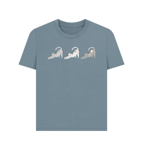 Stone Blue Printed T-shirt Front