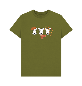 Moss Green Printed T-shirt Front