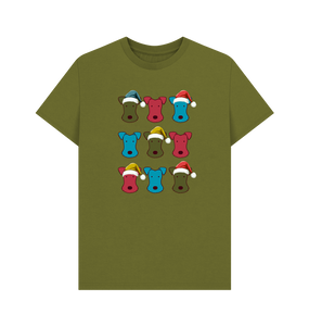 Moss Green Printed T-shirt Front