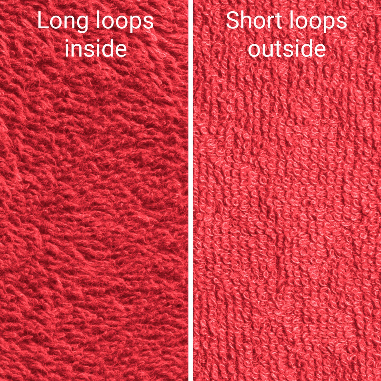 two examples of the drying robe fabric texture