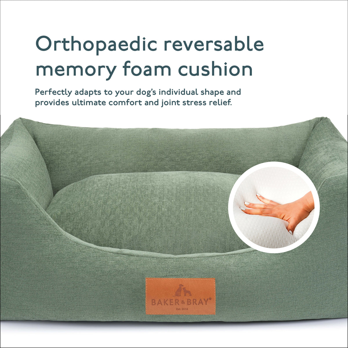 The Ultimate - Eco Friendly Orthopaedic Luxury Dog Bed, Sage Green