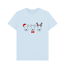 Load image into Gallery viewer, Sky Blue Foxy Christmas - men&#39;s tshirt