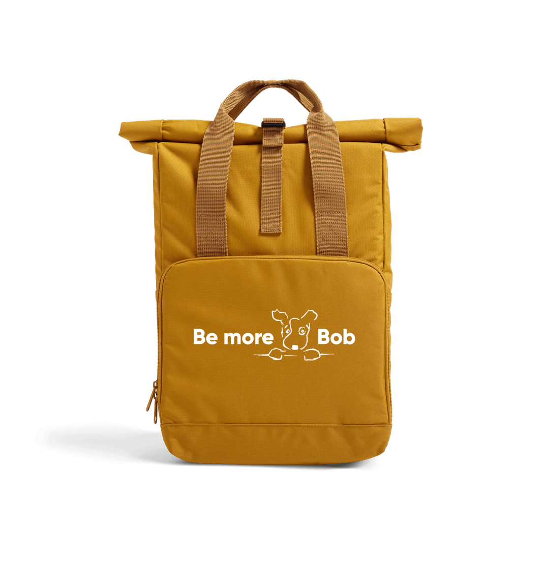 Mustard Be More Bob roll top backpack
