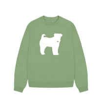 Load image into Gallery viewer, Sage Welsh Terrier Oversized Sweatshirt
