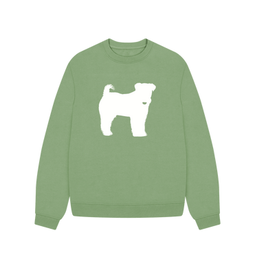 Sage Welsh Terrier Oversized Sweatshirt