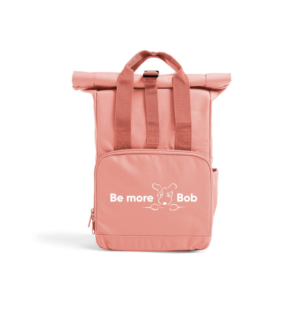 Blush Pink Be More Bob mini rolltop backpack