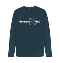 Load image into Gallery viewer, Denim Blue Be More Bob Men&#39;s Long-Sleeve T-Shirt - Various Colours