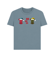 Load image into Gallery viewer, Stone Blue Printed T-shirt Front