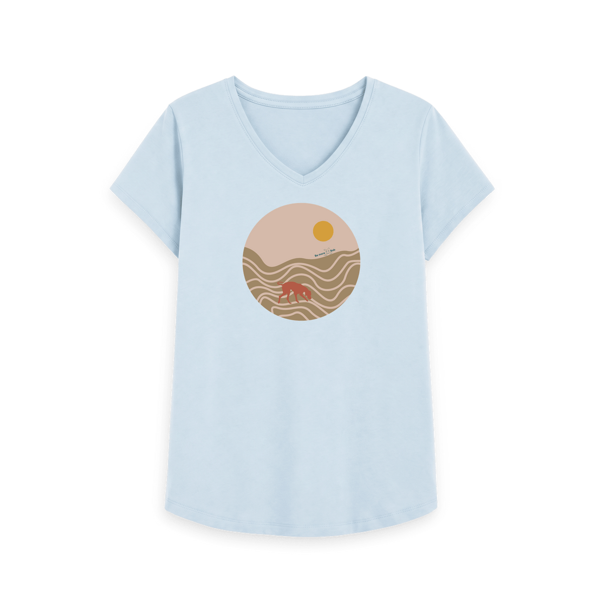Sky Blue Printed T-shirt Front