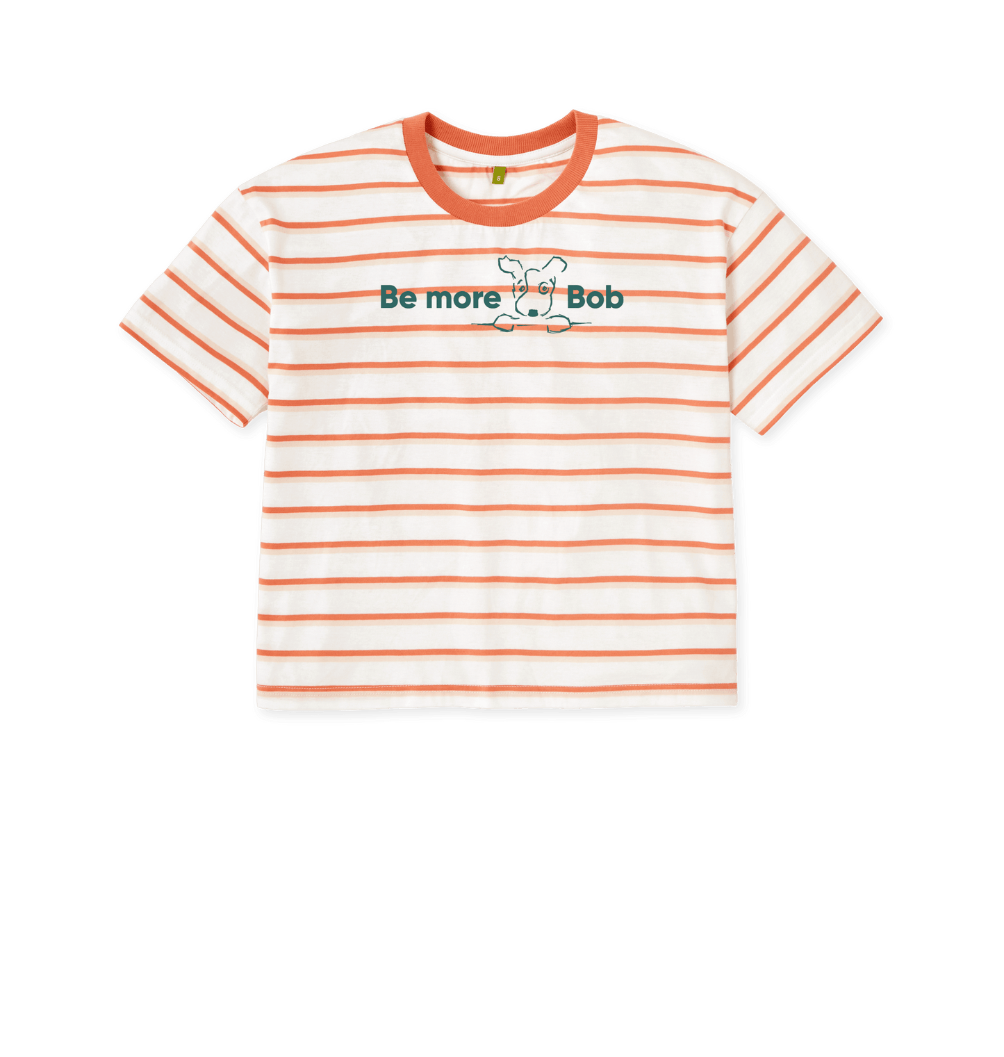 Coral Stripes Printed T-shirt Front