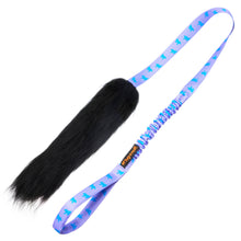 Load image into Gallery viewer, Sheepskin Bungee Chaser | Interactive Dog Toys | Tug-E-Nuff: Lilac Pattern Handle