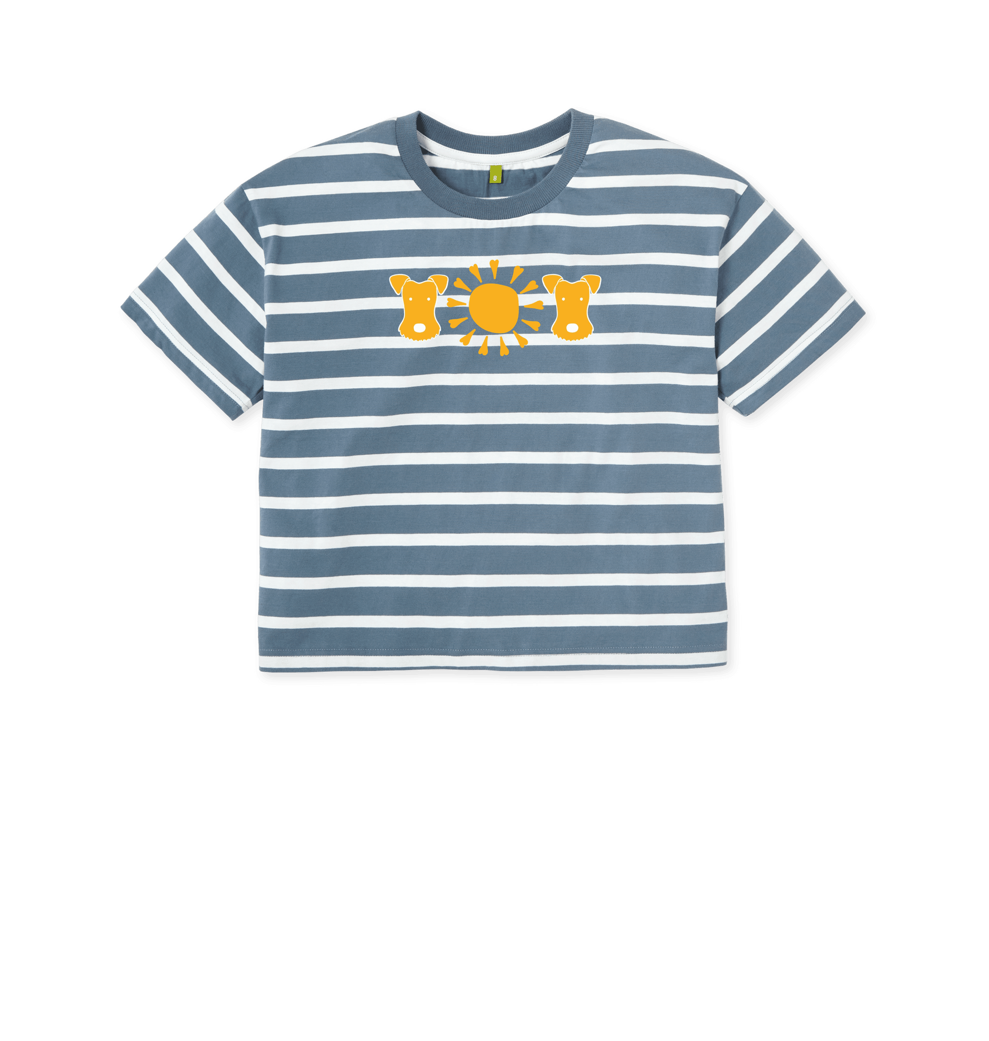 Blue Stripes Printed T-shirt Front