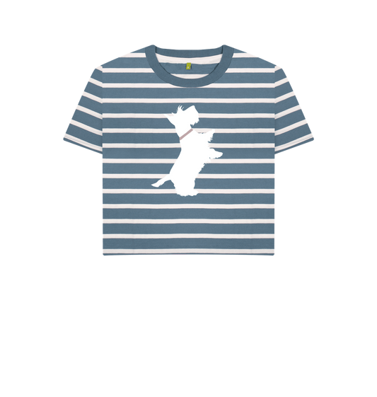 Blue Stripes Printed T-shirt