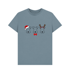 Stone Blue Foxy Christmas - men's tshirt