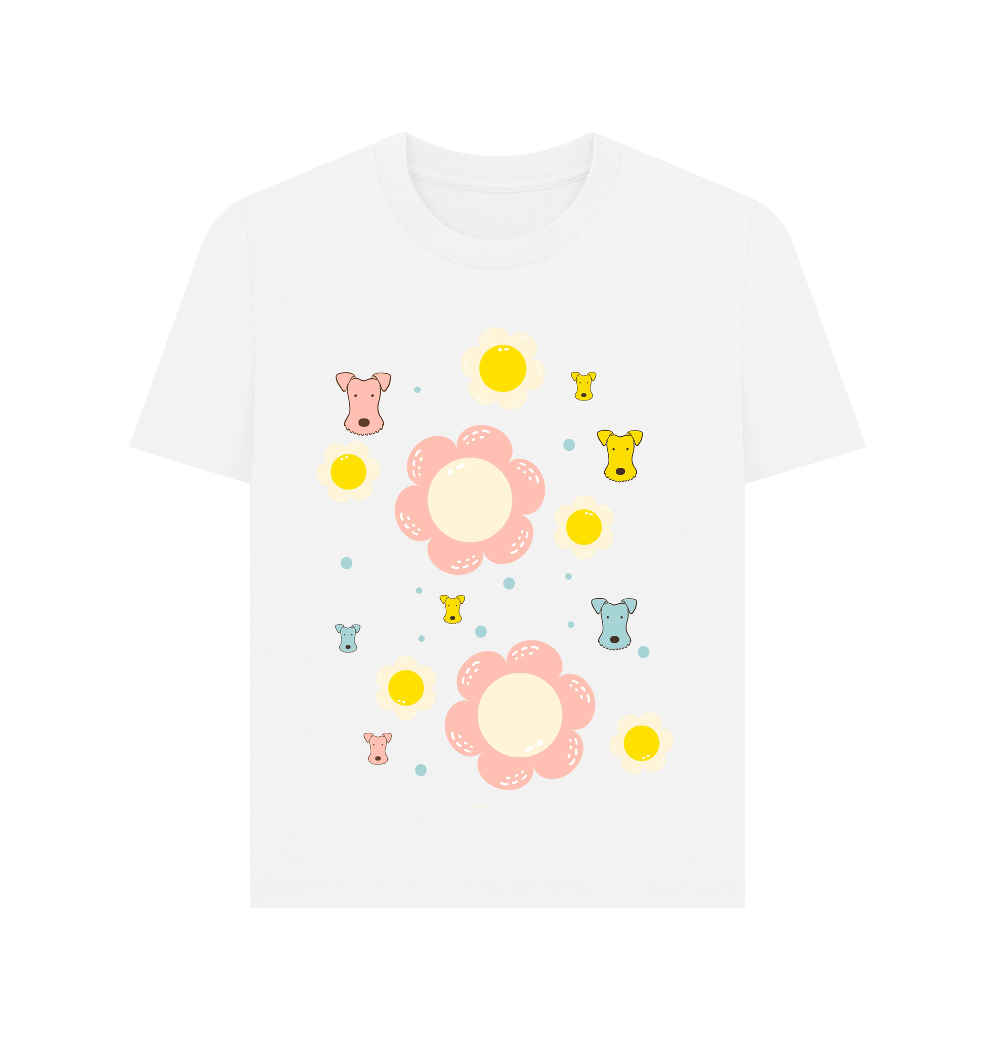 White Printed T-shirt Front